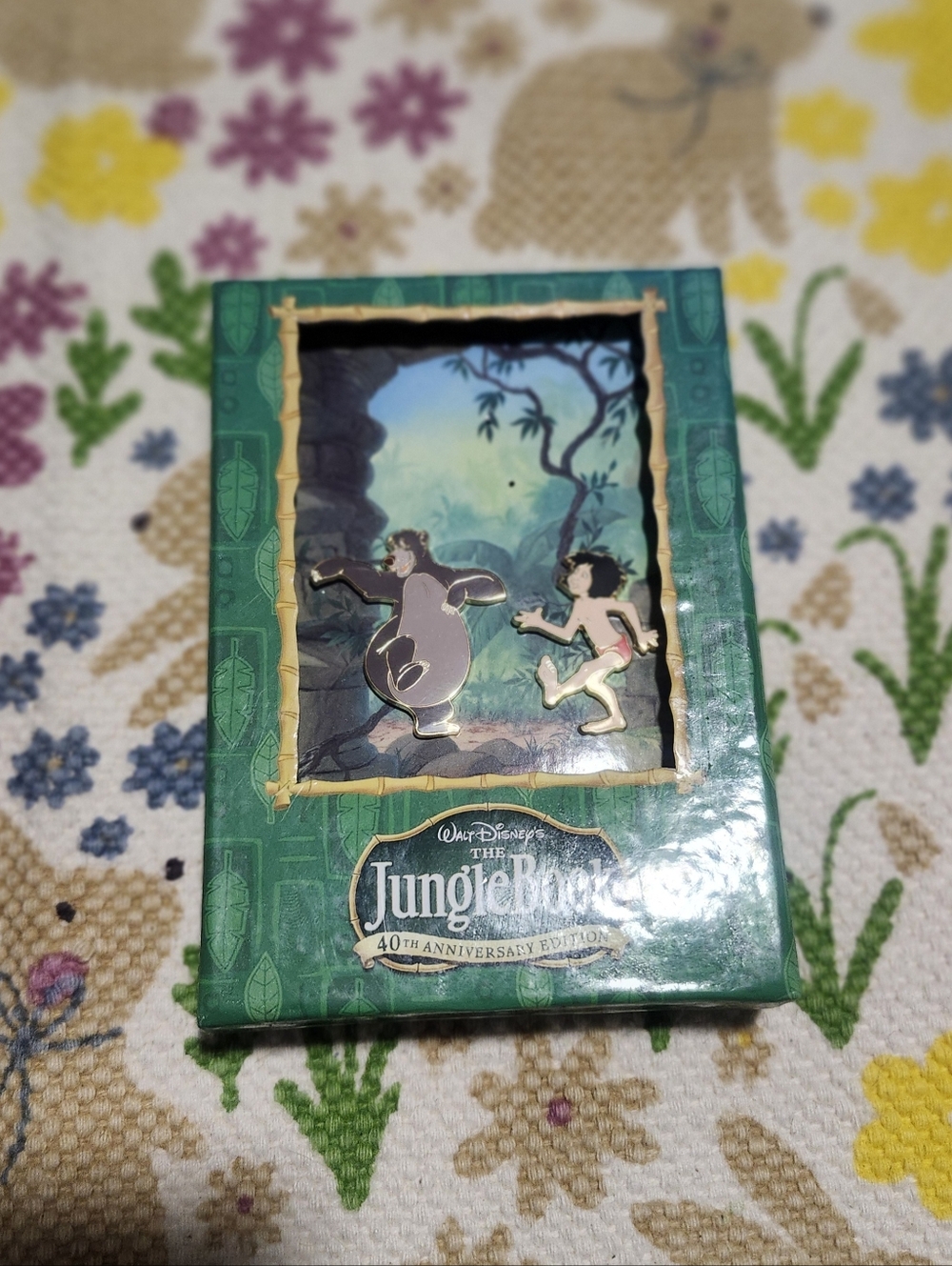 Jungle Book 40th Anniversary Pin Set Mowgli Baloo Pin Trading EUC